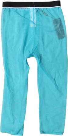 Dolce & Gabbana Light Blue DG Logo Nylon Cropped Tights Womens Underwear