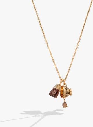 Alex and Ani Spill the Tea Cup & Tea Bag Charm Pendant Necklace in Gold at Nordstrom