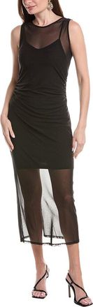 Laundry Laundry By Shelli Segal Shirred Midriff Stretch Mesh Column Dress