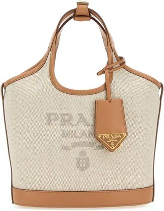 Prada Sand Canvas Handbag