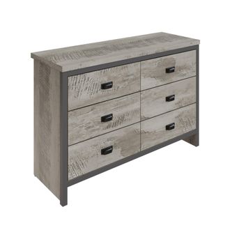 GFW Boston 3+3 Drawer Chest in Grey