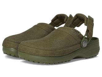 Crocs Classic Crafted Vegan Suede Clogs Clog Shoes Army Green Suede : Mens 12 - Womens 14 Medium, Canvas