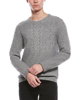 Paisley & Gray Cable Wool-Blend Crewneck