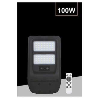Trade Shop Trade Shop Traesio - Trade Shop - Lampione Faretto Solare 100w Con Sensore Crepuscolare Luce Naturale 4000k Tr-100w