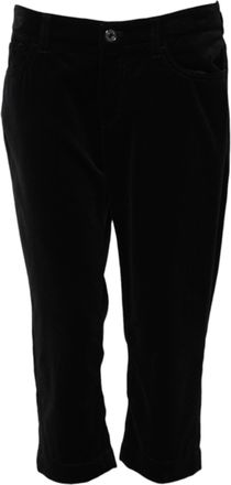 Dolce & Gabbana Womens Black Cotton Skinny Capri Cropped Denim Jeans Clothing