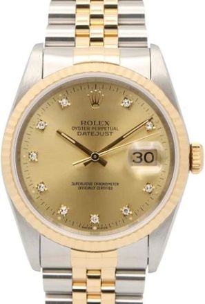 Rolex Pre-owned Orologio da polso 16233G - - Pre-owned - Uomo - Giallo - ONE SIZE