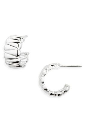Argento Vivo Quilted Hoop Earrings at Nordstrom