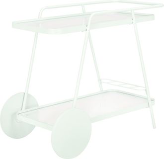 Safavieh Carros de servicio en metal/mdf/cristal, blanco