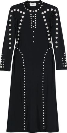 Coperni Metallic-embellished Long-sleeve Dress