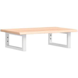 vidaXL Vidaxl - Estante De Lavabo De Pared De Acero Y Madera Maciza De Roble