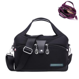 Generic Blaciokamith Soft Side Lightweight Underseat Tote Bag, Anti Theft Waterproof Carry-On, Crossbody Travel Purse for Women (Black)