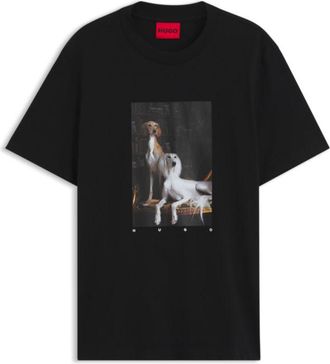 HUGO BOSS Cotton-jersey T-shirt with graphic print