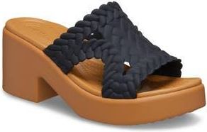 Crocs Woven Platform Slide Sandal in Black at Nordstrom Rack, Size 10