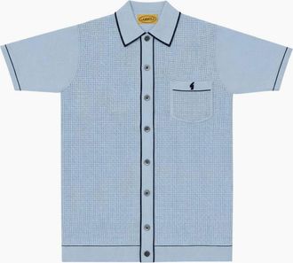 Gabicci Vintage 1973 Mens Gabicci Vintage Lello Surf Blue Polo Shirt - Size: 42