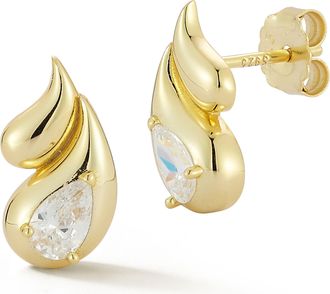 Glaze Jewelry Sterling Silver Double Teardrop Studs