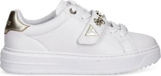 Guess Co logo-appliqu&eacute; sneakers - women - Polyurethane/Cotton/Rubber - 41 - White