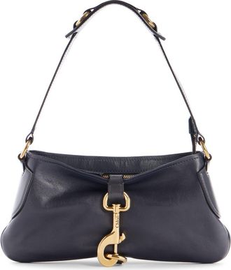 Chloé Kerala 25 Leather Shoulder Bag in 44C Black Navy at Nordstrom