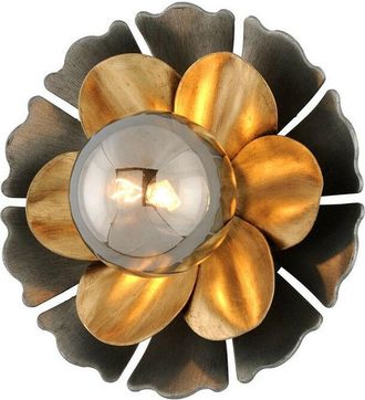 Hudson Valley Lighting Magic Garden 1 Light Wall Sconce Black Graphite Bronze Leaf
