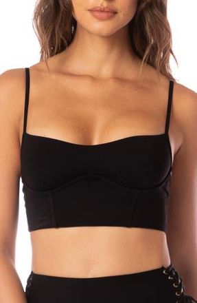 Maaji Twinkly Lace-Up Reversible Bikini Top in Black at Nordstrom Rack, Size Small