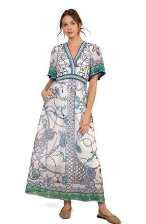 Hale Bob Neve Chiffon Dress in Blue at Nordstrom, Size X-Small