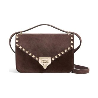 Valentino Garavani Rockstud Small Shoulder Bag - female - Valentino Garavani - Cross Body Bags - Brown - ONE SIZE - Bags