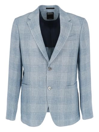 Ermenegildo Zegna Geruite blazer - Blauw