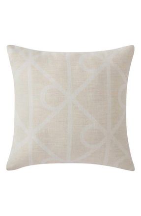 Calvin Klein Emblem Accent Pillow in Light Beige at Nordstrom