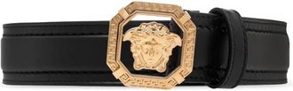Versace Leren riem - Heren - Riemen - Zwart - 110 CM - Leer - Accessoires