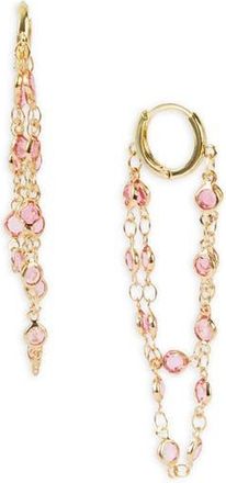 Saachi Crystal Cascade Hoop Earrings in Pink at Nordstrom Rack
