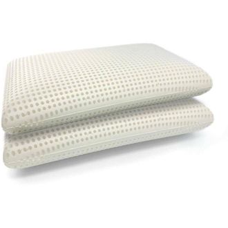 Talamo Italia Dmora - Guanciale Dmunar, Cuscino ergonomico saponetta in Memory Foam forato, 100% Made in Italy, Anallergico e Traspirante, 71x41xh15 cm, Set da 4