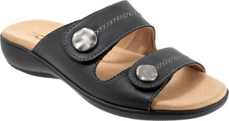Trotters Womens Ruthie Stitch Sandal In Black