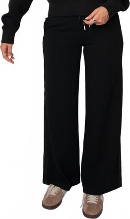RD Style Womens Erika Soft Knit Satin Trim Pant In Black