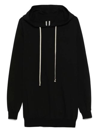 Rick Owens drawstring hoodie - men - Organic Cotton - S - Black