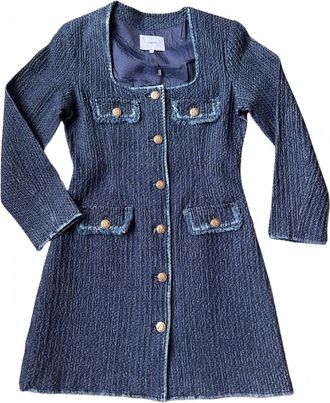 Suncoo Womens Coco Mini Dress In Blue Jeans