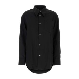 Ami Shirts, female, Black, Size: XS Wool Oversize Shirt