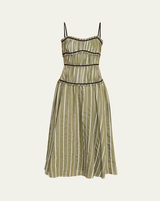 Cinq &agrave; Sept Celia Striped Maxi Dress