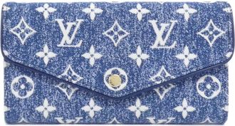 Louis Vuitton Monogram Gold Blue Monogram Navy Monogram Long Wallet (Bi-Fold) (Pre-Owned)