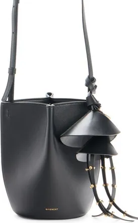 Givenchy Nano Snap Calfskin Bucket Bag in Black at Nordstrom