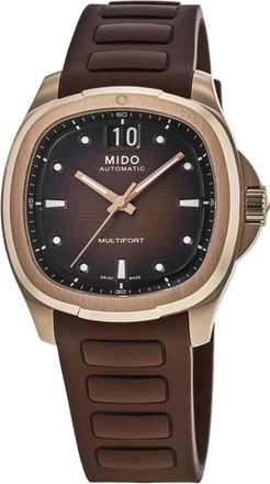 Mido Multifort TV Big Date Automatic Brown Dial Rubber Strap Mens Watch M049.526.37.291.00