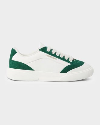 Casablanca Del Mar Colorblocked Suede Low-Top Sneakers