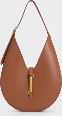 Charles & Keith Cesia Metallic-Accent Hobo Bag