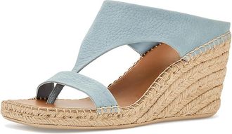 Franco Sarto Farren Espadrille Sandals Womens Wedge Shoes Dusty Blue Leather : 8.5 M