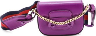 Gucci Horsebit 1955 Shoulder Bag Leather Super Mini crossbody bag - Paars