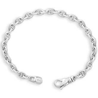 Pompeii3 Mens Classic Anchor 14k Gold (19gram) or Platinum (35gram) 5.5mm Link Bracelet 8.5