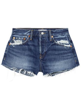 Re/Done Mid waist denim shorts - Blauw