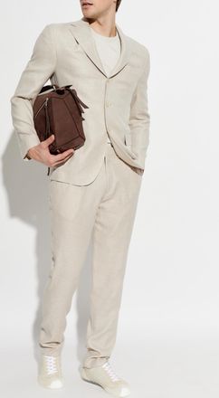 Eleventy Double-vented Suit, Mens, Cream