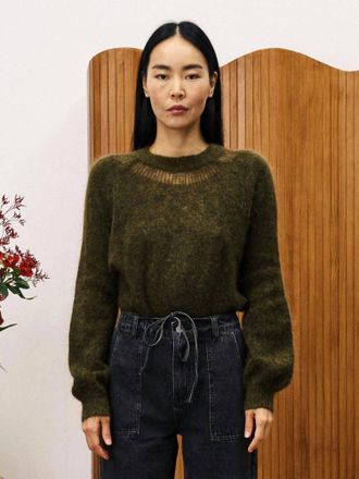 FRNCH Pivoine Sweater In Khaki