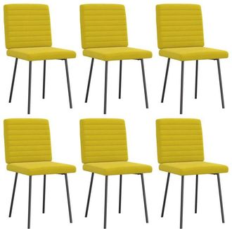 vidaXL Vidaxl - Sillas De Comedor 6 Unidades Terciopelo Amarillo