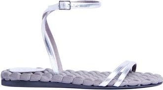 AERA Faye vegan flat sandal in Silver at Nordstrom, Size 38.5