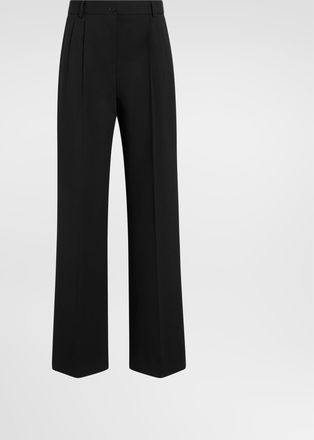 Dolce & Gabbana Micro-ribbed Trousers - Woman Pants And Shorts Black 36